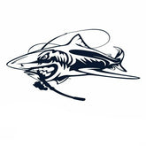 shark boat sticker with teeth